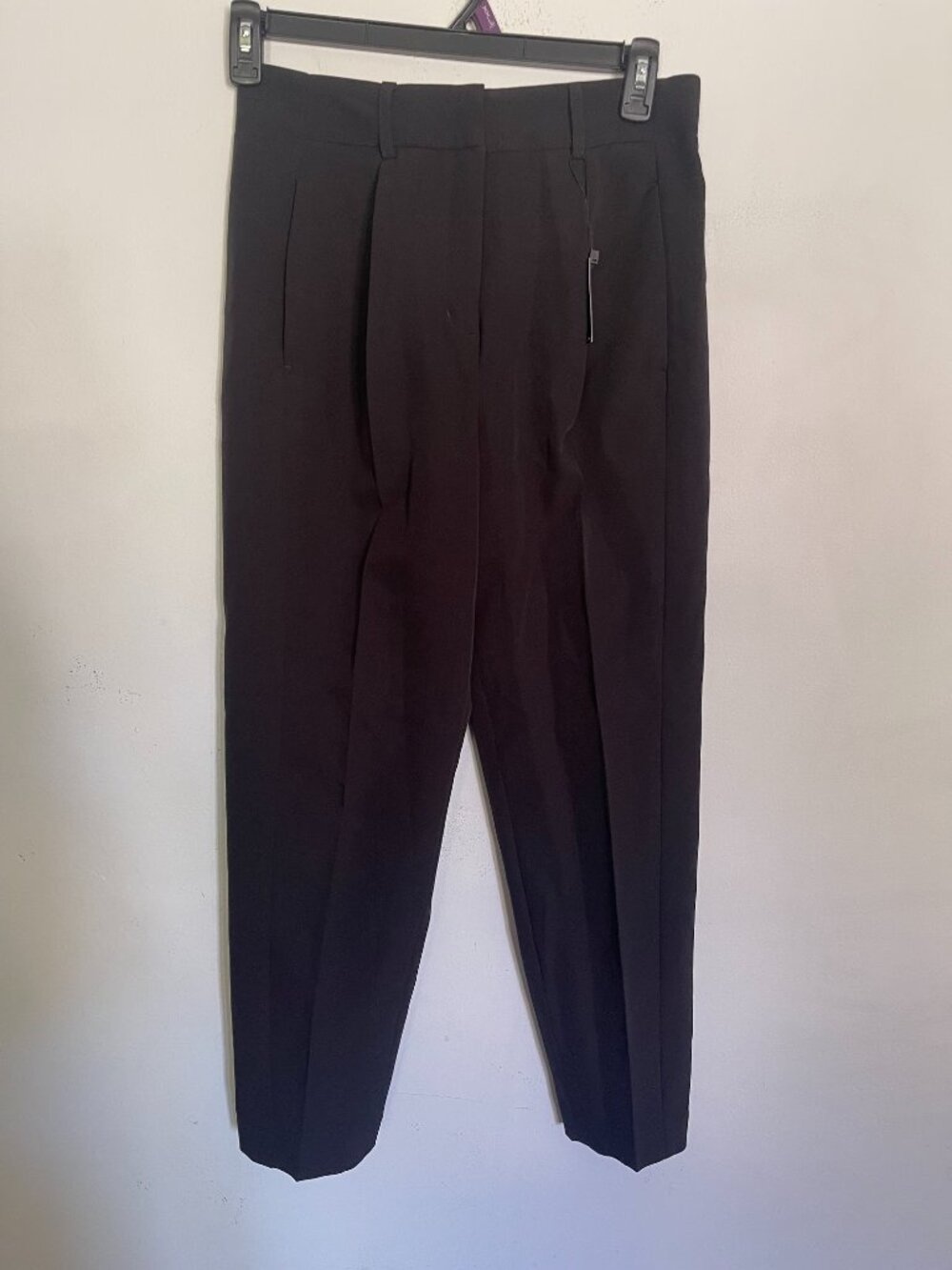 Express Pants Womens 6R Black Ankle High Rise Slim Trousers Stretch Dress NEWT12